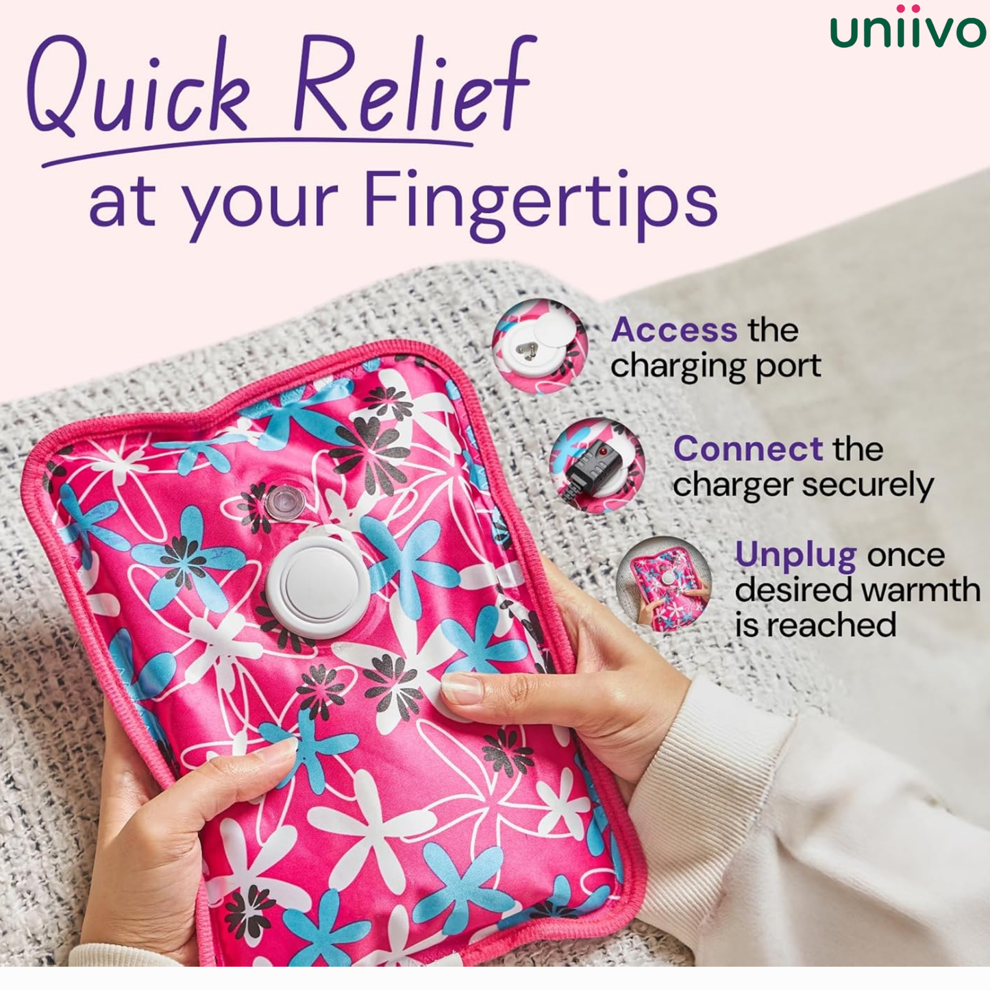 Uniivo Electric Hot Water Bag Pre-Filled Gel provides Pack of 1