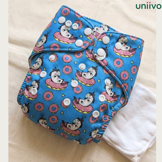 Uniivo Skin Friendly Printed Baby Diaper Pack of 1