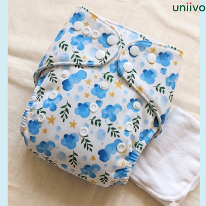 Uniivo Skin Friendly Printed Baby Diaper Pack of 1