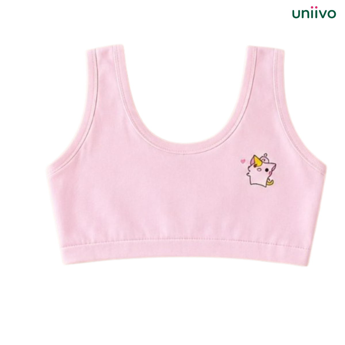 Slip on Teen Bras with Full Coverage Comfortable Stretchy Cotton