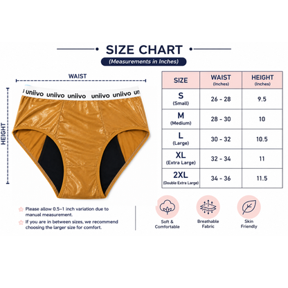 Uniivo 4-Layer Period Panty Pack of 1