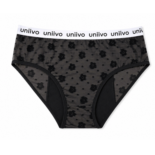 Uniivo black net reusable periods panty