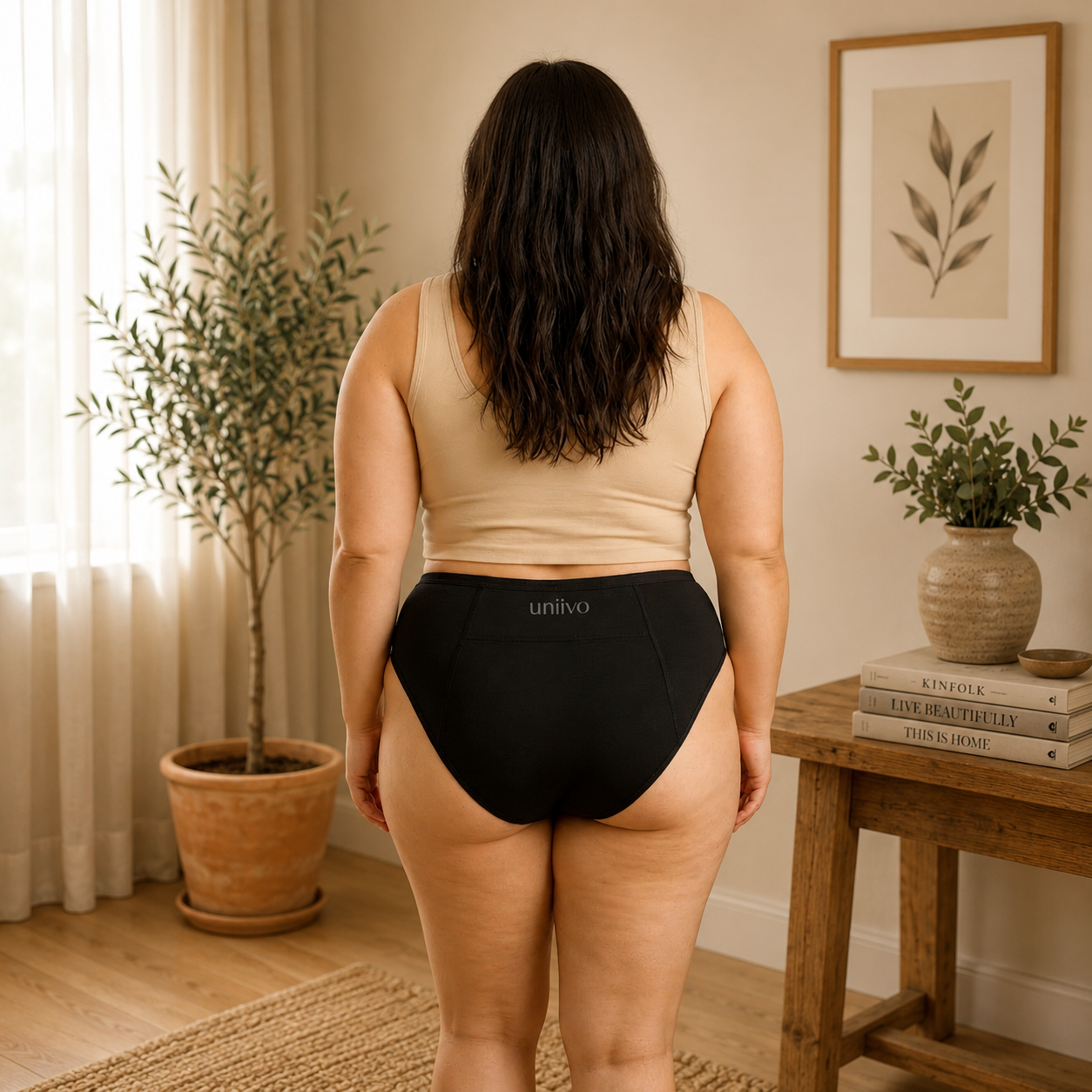 Uniivo Plus Size Period Panties – Leak-Proof, Reusable Menstrual Underwear for Women
