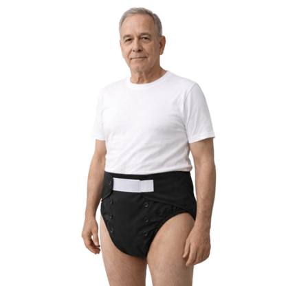 Uniivo Reusable Adult Cloth Diaper for Men – Washable Incontinence Underwear, Leakproof & Absorbent