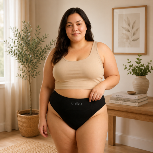Uniivo Plus Size Period Panties – Leak-Proof, Reusable Menstrual Underwear for Women