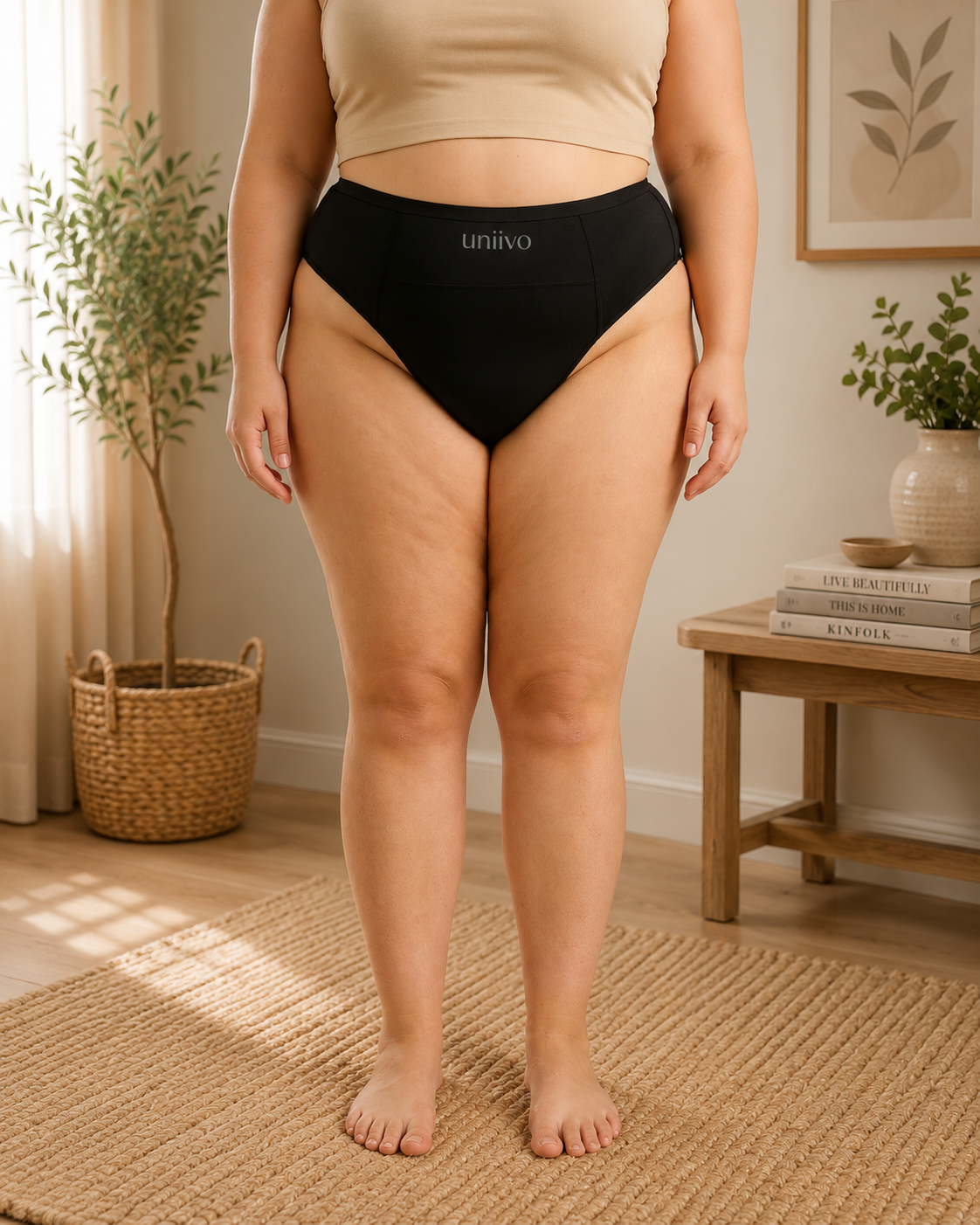 Uniivo Plus Size Period Panties – Leak-Proof, Reusable Menstrual Underwear for Women