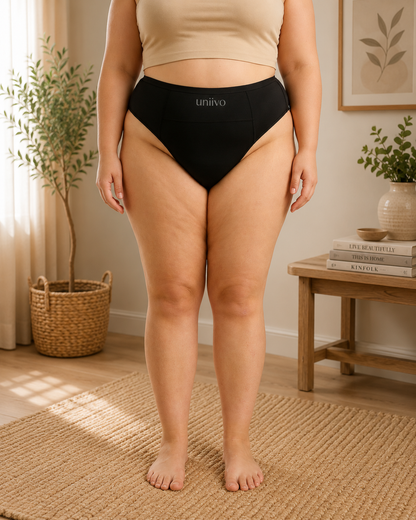 Uniivo Plus Size Period Panties – Leak-Proof, Reusable Menstrual Underwear for Women