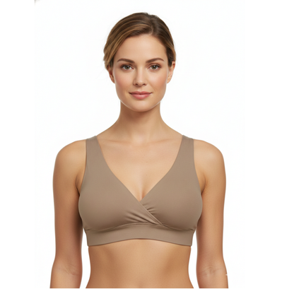 Uniivo Cotton Maternity & Nursing Bra – Wireless Seamless Breastfeeding Bra with Removable Pads