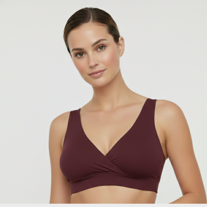 Uniivo Cotton Maternity & Nursing Bra – Wireless Seamless Breastfeeding Bra with Removable Pads
