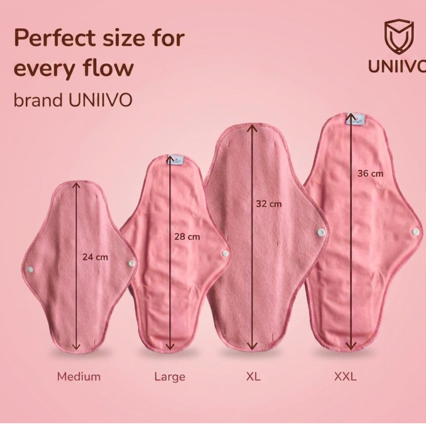 Uniivo Reusable Sanitary Pads – Leak-Proof, Washable & Eco-Friendly Cloth Pads for Women