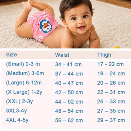 Uniivo Reusable Baby Cloth Diaper – Eco-Friendly, Adjustable, Leak-Proof Cotton Nappy for Kids