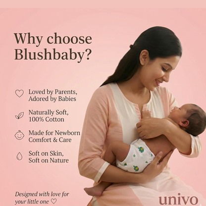 Uniivo Double Padded Baby Langot – Soft Cotton, Extra Absorbent, Reusable Nappy for Babies
