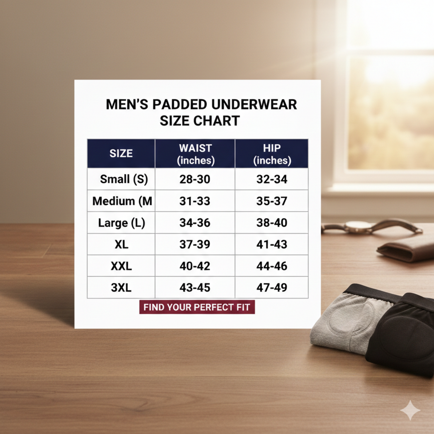 Uniivo Men's Padded Underwear – Reusable, Absorbent & Leak-Proof Protective Briefs