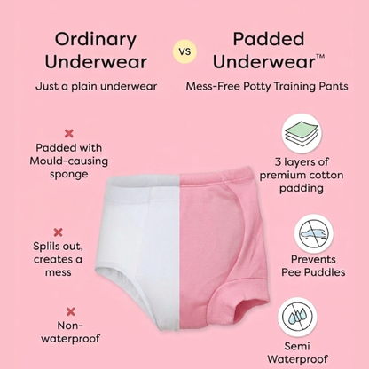 Uniivo Baby Padded Underwear – Reusable Training Pants, Soft Cotton & Leak-Proof for Toddlers