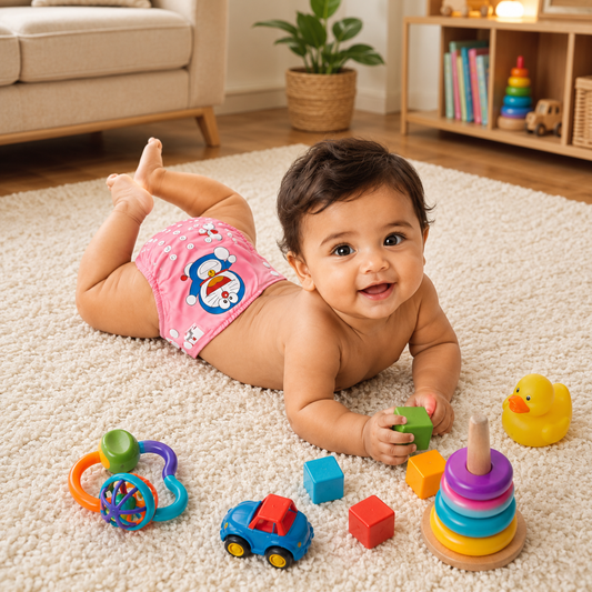 Uniivo Reusable Baby Cloth Diaper – Eco-Friendly, Adjustable, Leak-Proof Cotton Nappy for Kids