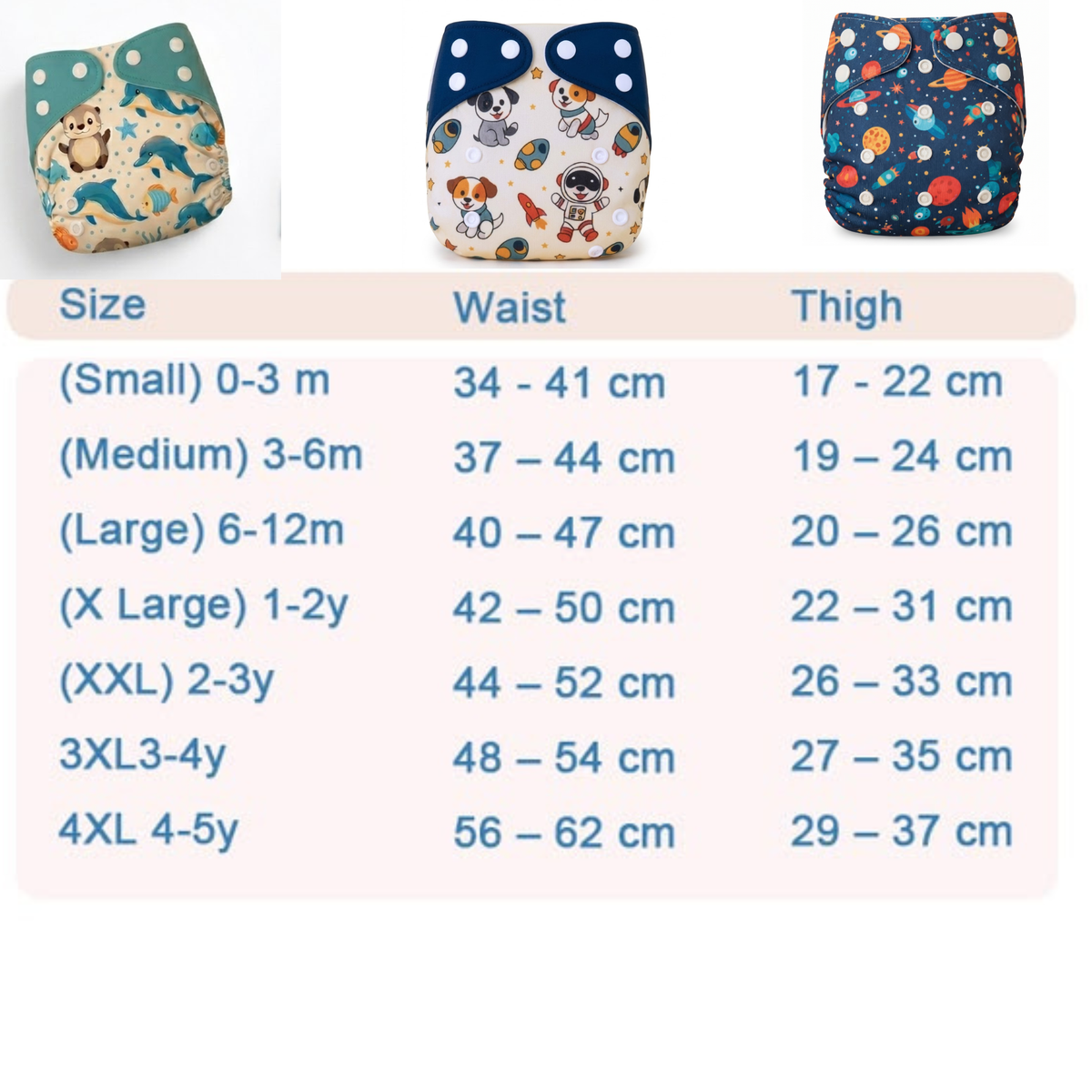 Uniivo Cute Printed Baby Diaper – Reusable, Soft Cotton & Leak-Proof Comfort Fit