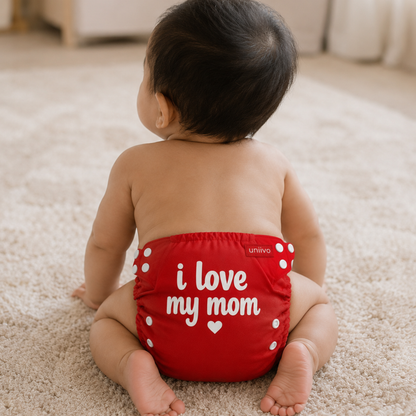 Uniivo Reusable Baby Cloth Diaper – Eco-Friendly, Adjustable, Leak-Proof Cotton Nappy for Kids