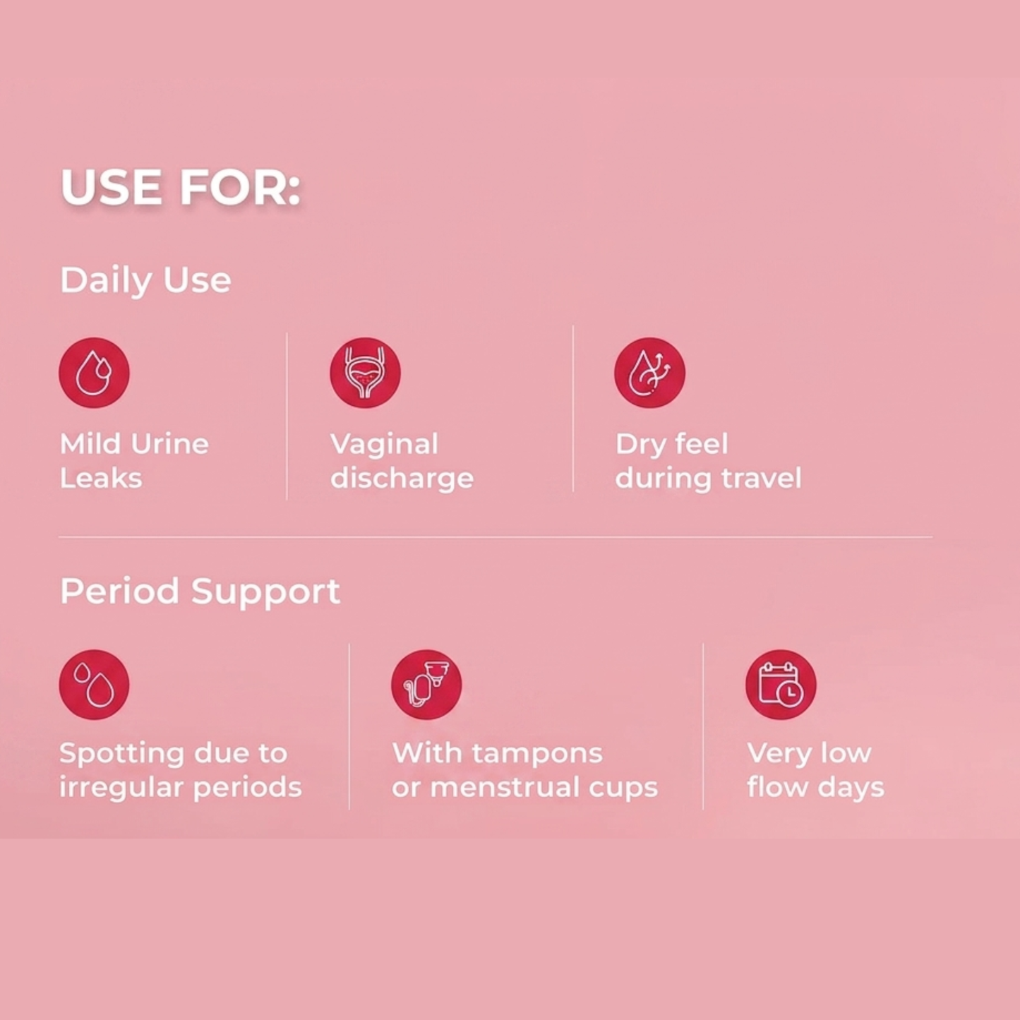 Uniivo Reusable Panty Liners – Soft, Leak-Proof & Washable Daily Hygiene Pads for Women