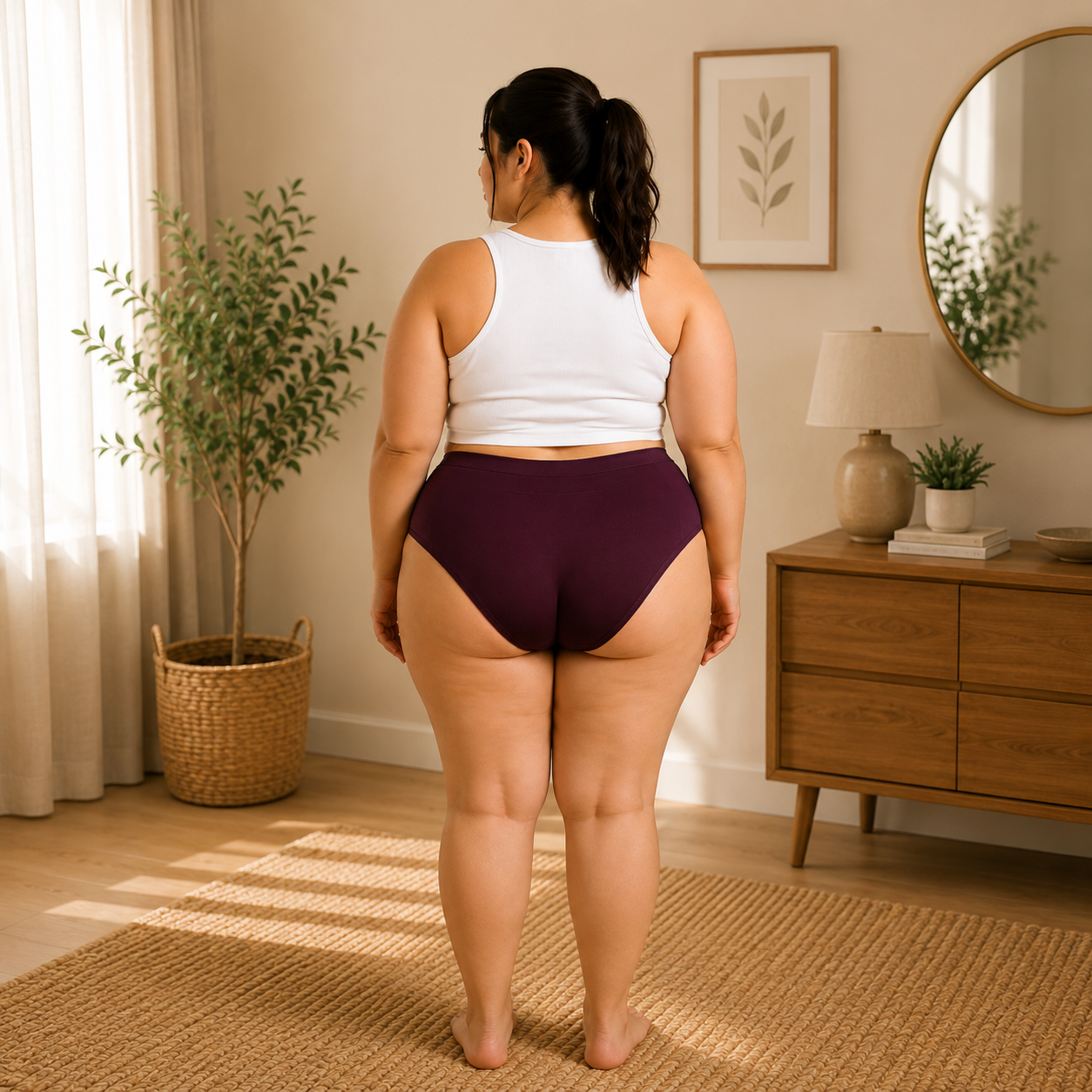 Uniivo Plus Size Period Panties – Leak-Proof, Reusable Menstrual Underwear for Women
