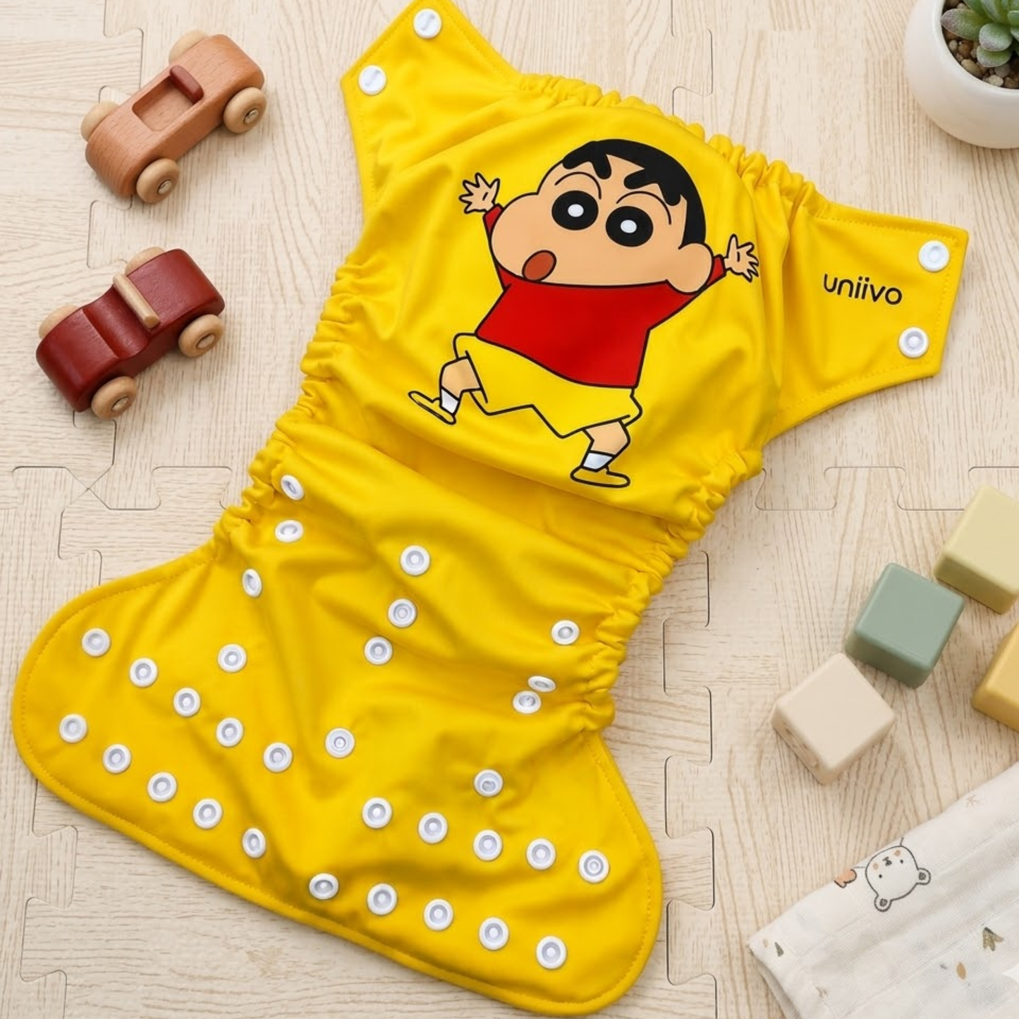 Uniivo Reusable Baby Cloth Diaper – Eco-Friendly, Adjustable, Leak-Proof Cotton Nappy for Kids