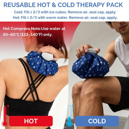 Uniivo 9 Inch Reusable Ice Pack for Knee, Back Pain, Injuries Pack of 1