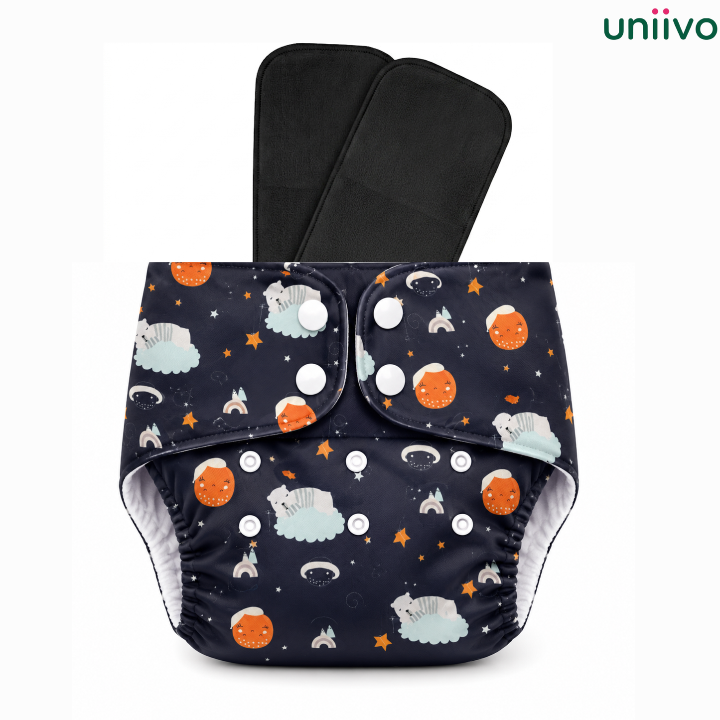 Uniivo Skin Friendly Printed Baby Diaper Pack of 1