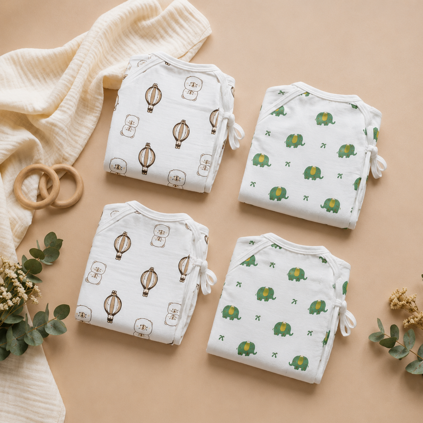 Uniivo Double Padded Baby Langot – Soft Cotton, Extra Absorbent, Reusable Nappy for Babies