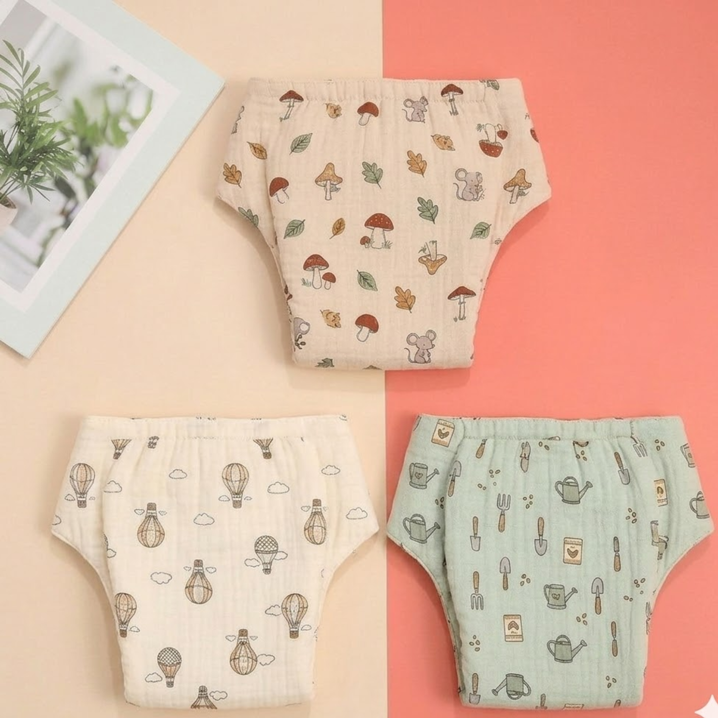 Uniivo Soft Cotton Baby Langot – Padded, Breathable & Reusable Nappy for Daily Comfort