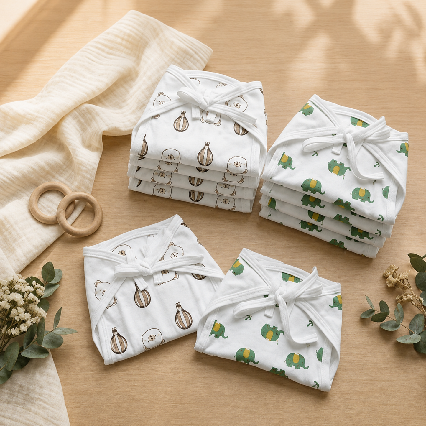 Uniivo Double Padded Baby Langot – Soft Cotton, Extra Absorbent, Reusable Nappy for Babies