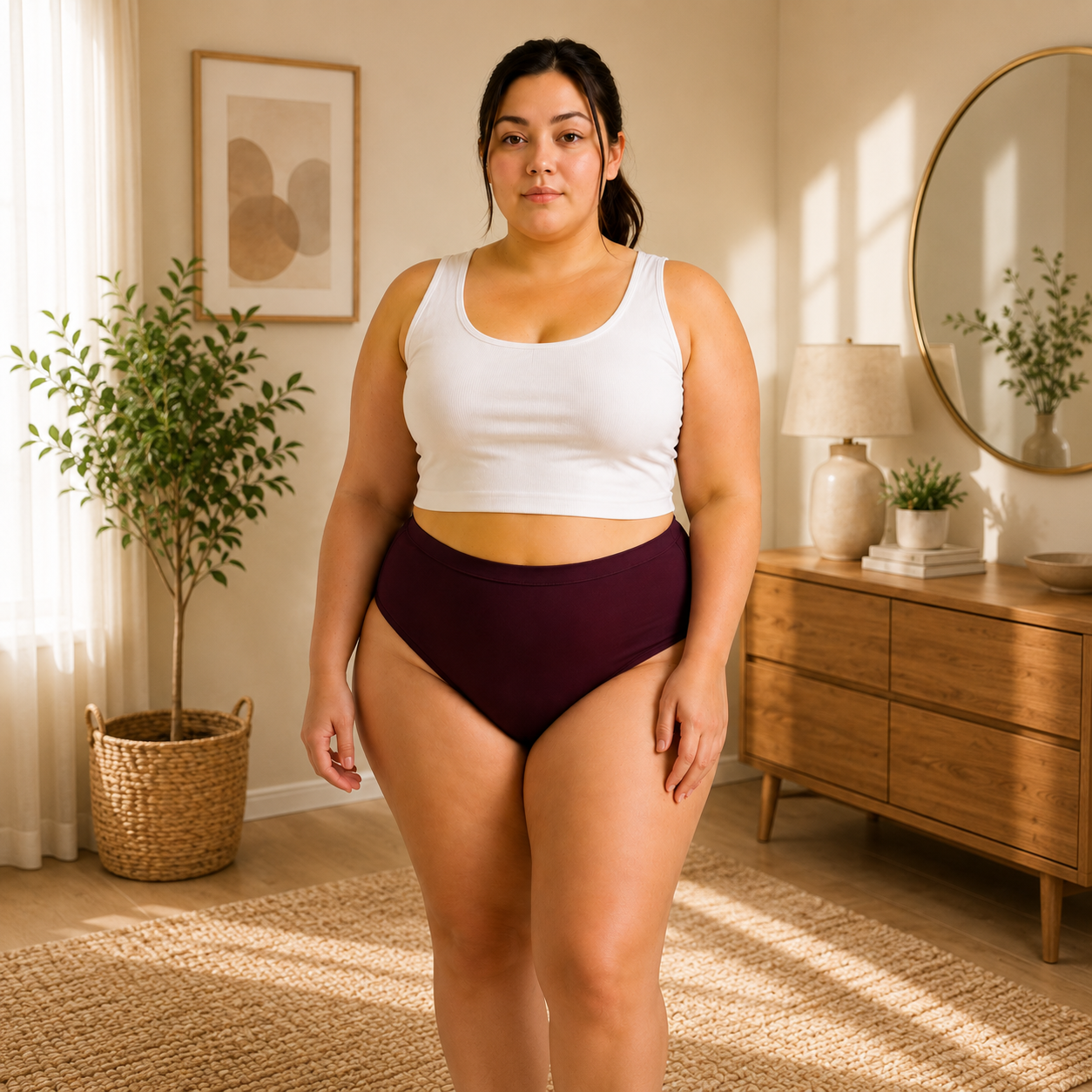 Uniivo Plus Size Period Panties – Leak-Proof, Reusable Menstrual Underwear for Women