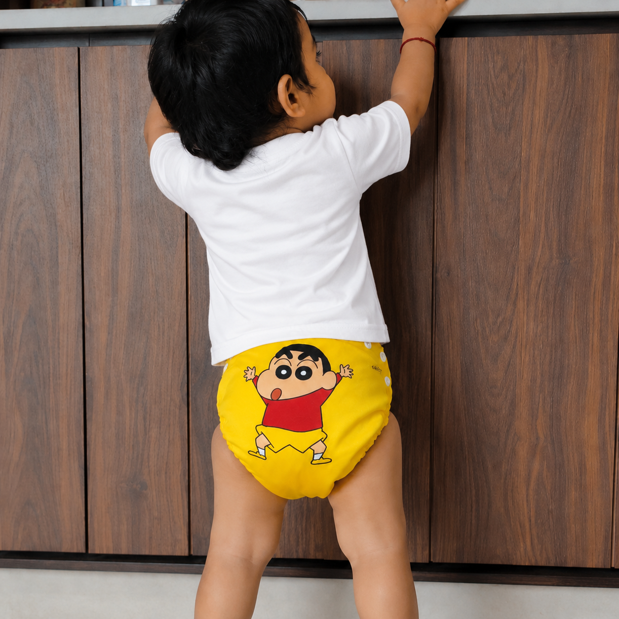Shinchan Print Reusable Cloth Diaper for Babies | Washable, Leak-Proof, Soft & Breathable Baby Diaper | Adjustable Snap Fit | Eco-Friendly Reusable Nappy